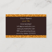 Leopard Print Huid en Monogram 2 Visitekaartje (Achterkant)