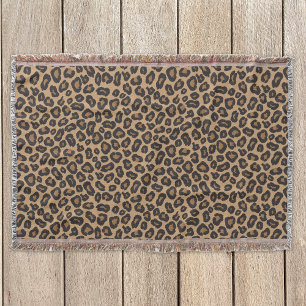 Leopard Print in bruin en zwart Deken