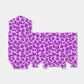 Leopard Print in Deep Paars en Lavender Bedankdoosjes (Uitgevouwen)