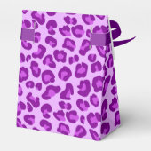 Leopard Print in Deep Paars en Lavender Bedankdoosjes (Achterkant)