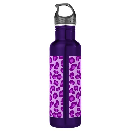 Leopard Print in Deep Paars en Lavender Waterfles (Achterkant)