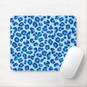 Leopard Print in Light Chambray tot Dark Denim Blu Muismat (Met muis)