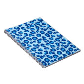 Leopard Print in Light Chambray tot Dark Denim Blu Notitieboek (Rechterzijde)
