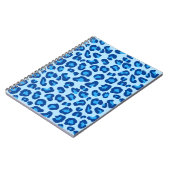 Leopard Print in Light Chambray tot Dark Denim Blu Notitieboek (Linkerzijde)