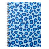 Leopard Print in Light Chambray tot Dark Denim Blu Notitieboek (Voorkant)