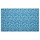 Leopard Print in Light Chambray tot Dark Denim Blu Stof (Fat Quarter)