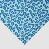 Leopard Print in Light Chambray tot Dark Denim Blu Tissuepapier (Detail)