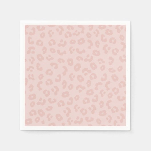 Leopard Print in roze Servetten (Voorkant)
