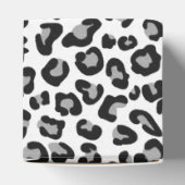 Leopard Print in zwart-wit met grijs Bedankdoosjes (Bovenkant)