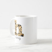 Leopard Print Initiaal h Onderkast en Naam Koffiemok (Voorkant links)