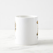 Leopard Print Initiaal Onderkast p en Naam Koffiemok (Center)