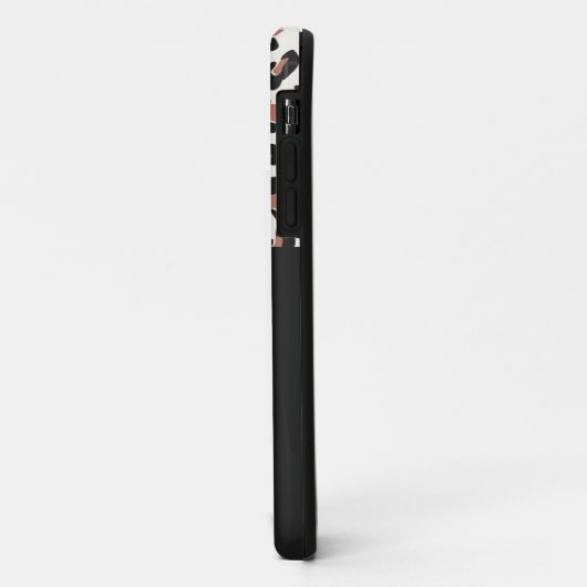 Leopard print initiaal typografie modern terracott Case-Mate iPhone case (Achterkant/links)