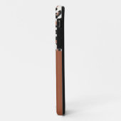 Leopard print initiaal typografie modern terracott Case-Mate iPhone case (Achterkant/links)
