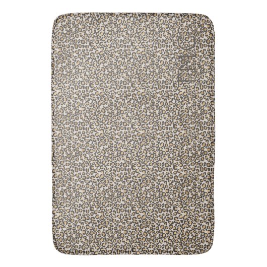 Leopard Print INITIALEN Neutrals Chic Animal Fun Badmat (Voorkant Verticaal)