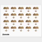 Leopard Print J monogram initiaal koopwaar Hart Sticker (Vel)