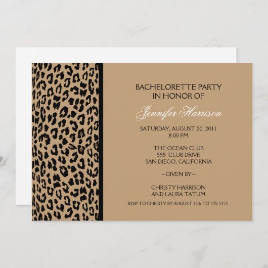 Leopard Print Kaart (Voorkant / Achterkant)