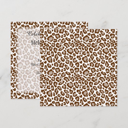 Leopard Print Kaart (Voorkant / Achterkant)