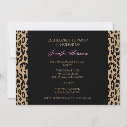 Leopard Print Kaart (Voorkant)