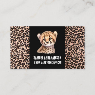 Leopard Print Kawaii Premier Visitekaartje