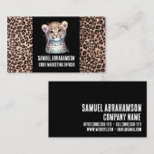 Leopard Print Kawaii Premier Visitekaartje (Voorkant / Achterkant)