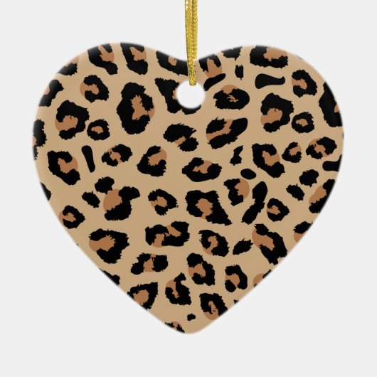Leopard Print Keramisch Ornament (Voorkant)