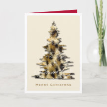 Leopard Print Kerstboom Vakantie Kaart