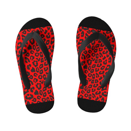 Leopard Print Kinder Teenslippers (Voetbed)