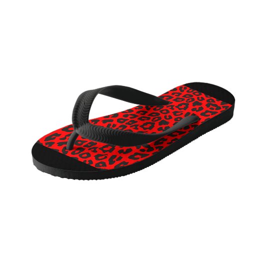 Leopard Print Kinder Teenslippers (Schuin)