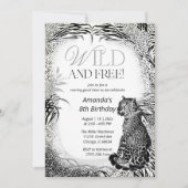 Leopard Print Kinderverjaardag Kaart (Voorkant)