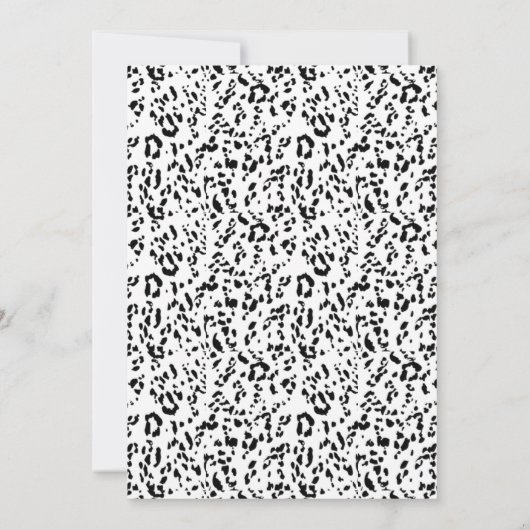 Leopard Print Kinderverjaardag Kaart (Achterkant)