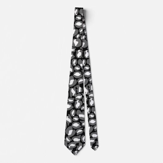 Leopard Print Kitch Retro Weddenschappen Groomsmen Stropdas (Voorkant)