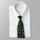 Leopard Print Kitch Retro Weddenschappen Groomsmen Stropdas (Gebonden)