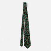 Leopard Print Kitch Retro Weddenschappen Groomsmen Stropdas (Achterkant)
