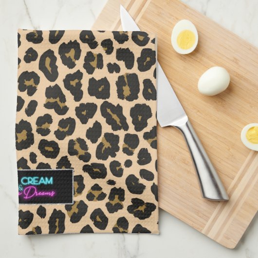 Leopard Print Kitchen Towel Theedoek (Quarter Fold)