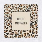 Leopard Print Kleur Gecodeerd Ijzer op naam Labels (Design 2)