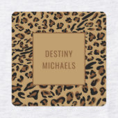 Leopard Print Kleur Gecodeerd Ijzer op naam Labels (Design 1)
