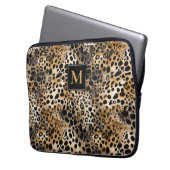 Leopard Print Laptop Sleeve (Voorkant Links)