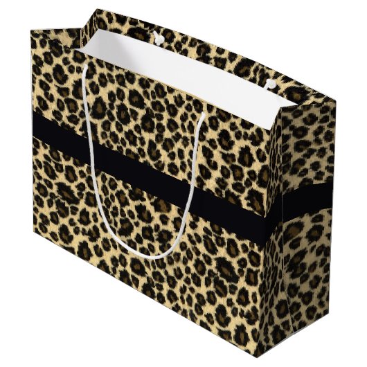 Leopard Print Large Cadeautasje (Achterkant Gekanteld)