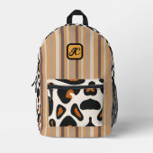 Leopard Print Lefty Rugzak met Monogram Kinder (Voorkant)
