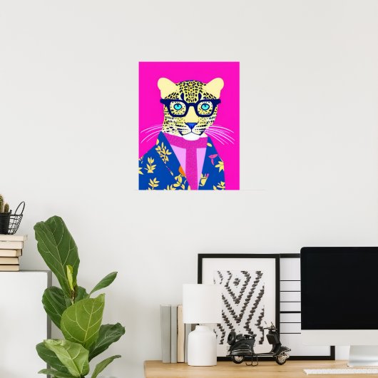 Leopard Print, Leopard Gift, Leopard art, Leopard Poster (Thuiskantoor)