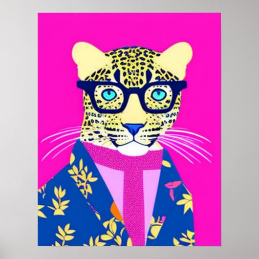 Leopard Print, Leopard Gift, Leopard art, Leopard Poster (Voorkant)