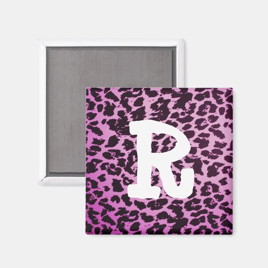 Leopard Print Letter Magnet (Voorkant / Achterkant)