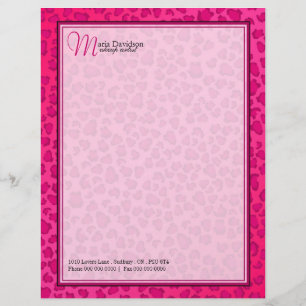 Leopard Print Letterhead Persoonlijk Briefhoofd