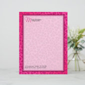 Leopard Print Letterhead Persoonlijk Briefhoofd (Staand voorkant)