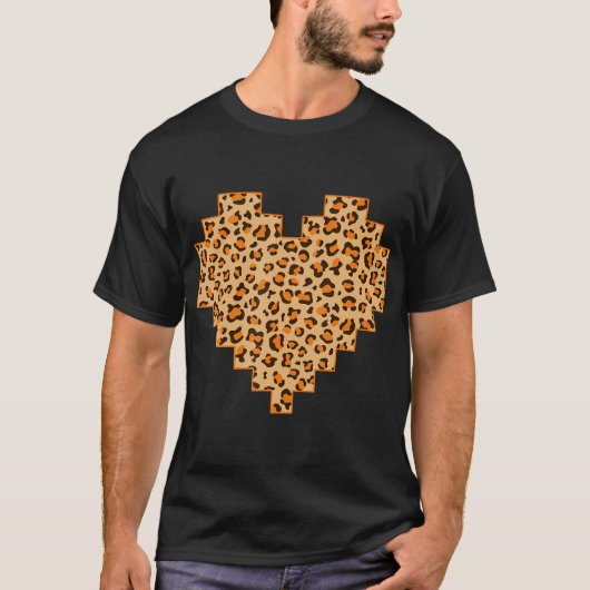 Leopard Print Liefde Hart Gift Cool Leopard Gift T-shirt (Voorkant)