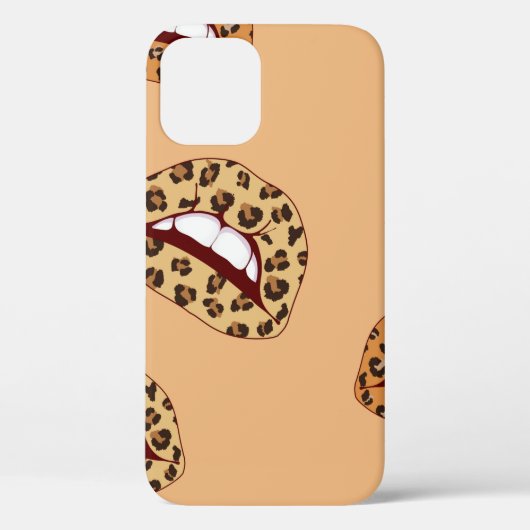 Leopard print lippen naadloos patroon, cheetah lip Case-Mate iPhone case (Achterkant)