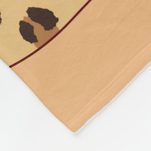 Leopard print lippen naadloos patroon, cheetah lip fleece deken (Hoek)