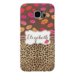 Leopard Print Lips Kisses Personalized Case-Mate iPhone Case