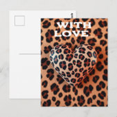 Leopard Print Love Briefkaart (Voorkant / Achterkant)