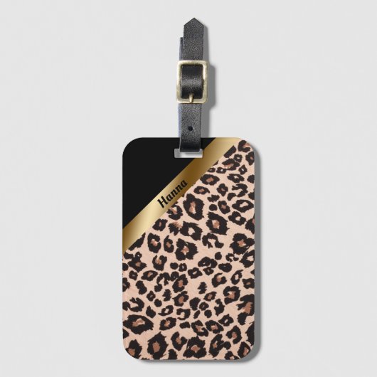 Leopard Print Luggage Label Bagagelabel (Voorkant (verticaal))